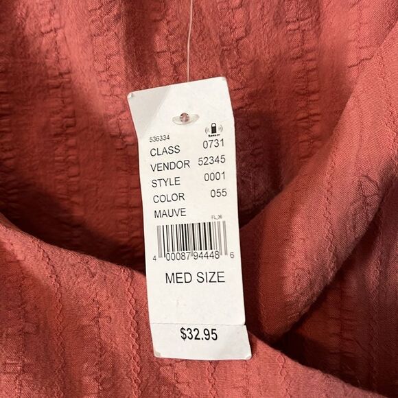 New! Lottie Moss Pacsun Textured Wrap Crop Top Size Medium Mauve NWT - Picture 4 of 11